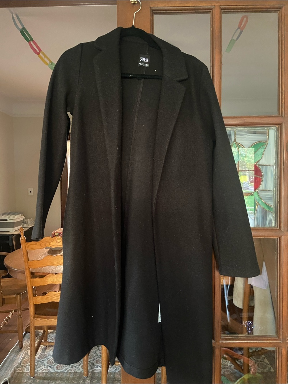 Zara Black Long Trench Coat